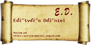 Eötvös Dániel névjegykártya