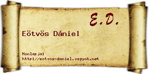 Eötvös Dániel névjegykártya